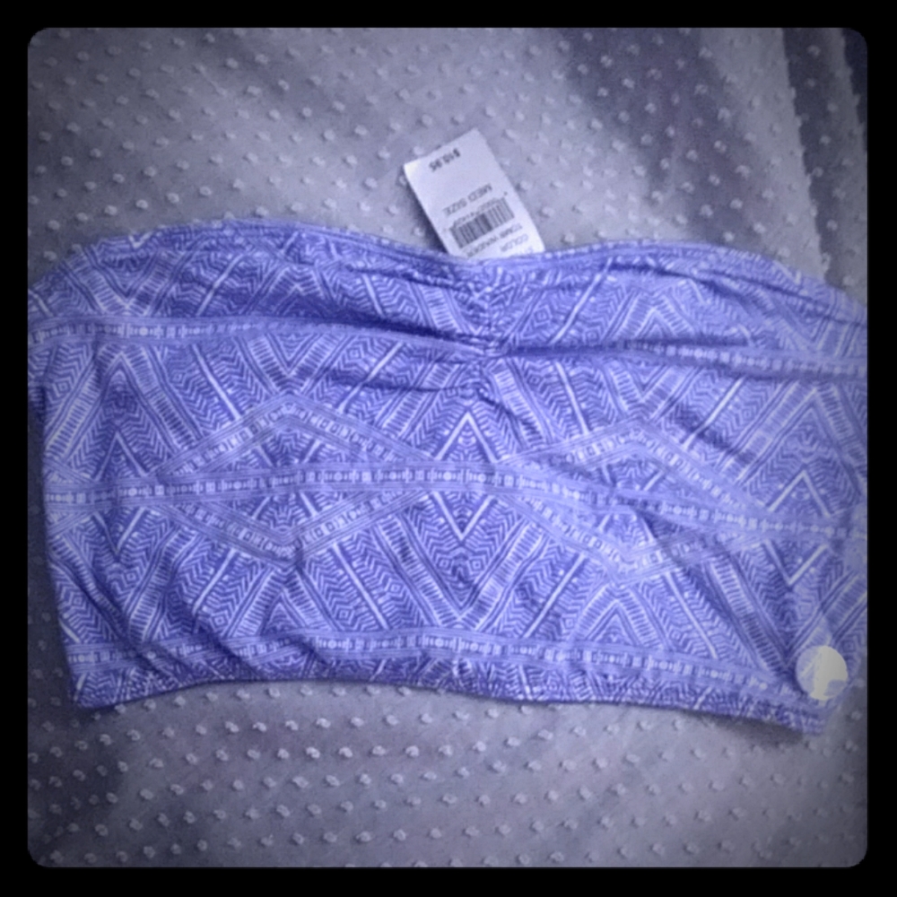Blue patterned bandeau